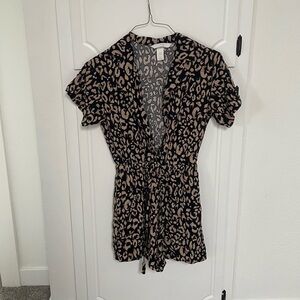 Cheetah print romper